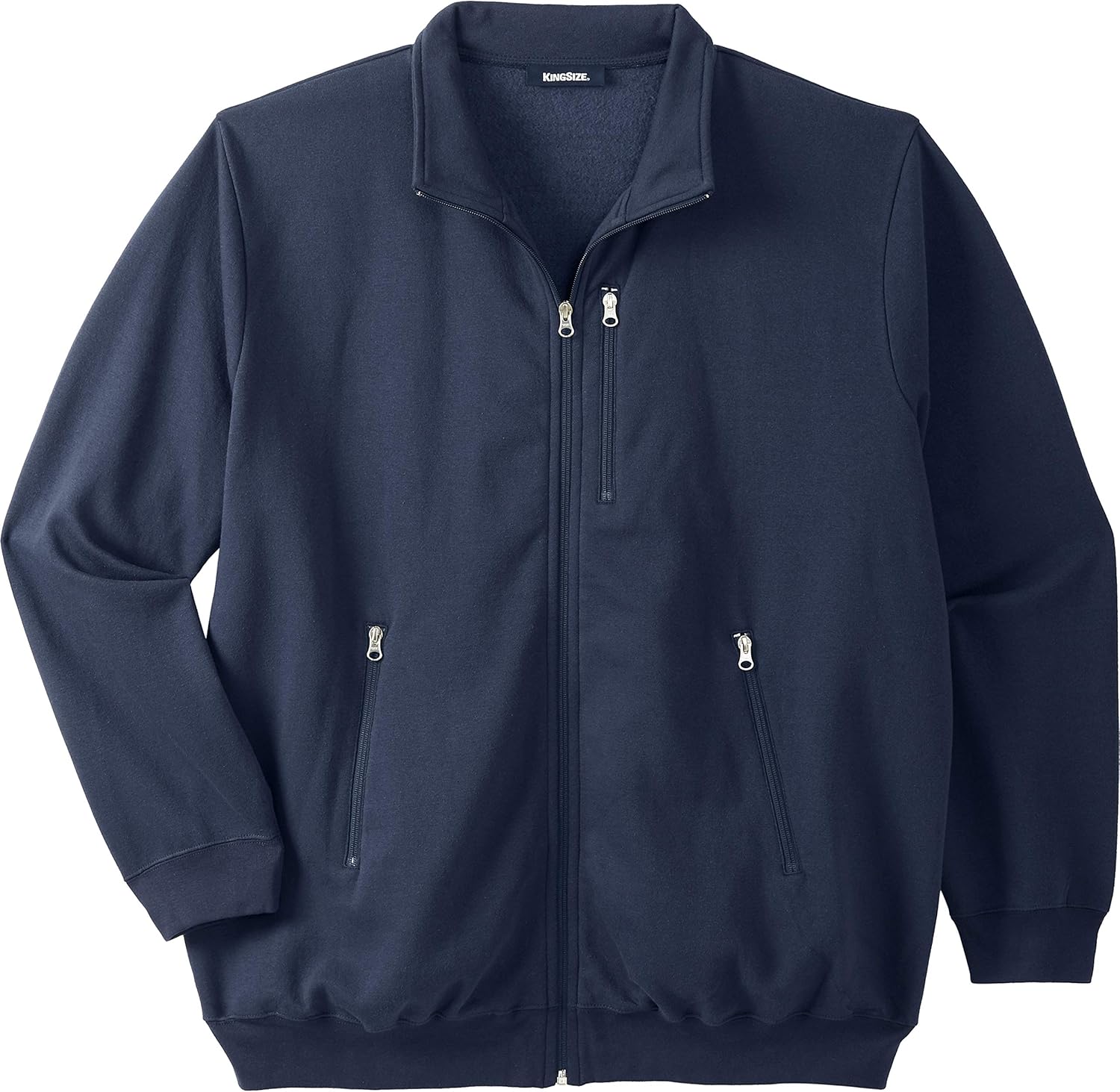 KingSize Men's Big & Tall Full-Zip Fleece Jacket
