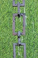 Vista 2 de KAM Home Artware Rectángulo de aluminio con cadena de lluvia cuadrada con kit de instalación (negro, 11)