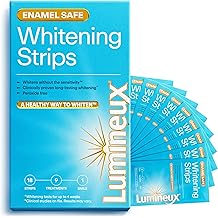 Lumineux Teeth Whitening Strips Kit - 9 Treatments (1 Month) - Peroxide Free - Enamel Safe for Whiter Teeth - Whitening Without The Sensitivity - Dentist Formulated - Sensitivity Free