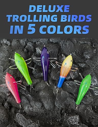 Miniatura 6 de BLUEWING 18in Fishing Spreader Bar SplasherPort WalkerStarboard Walker Offshore Trolling Spreader Bar with 6"9" Bulb Squids and Trolling Lure for