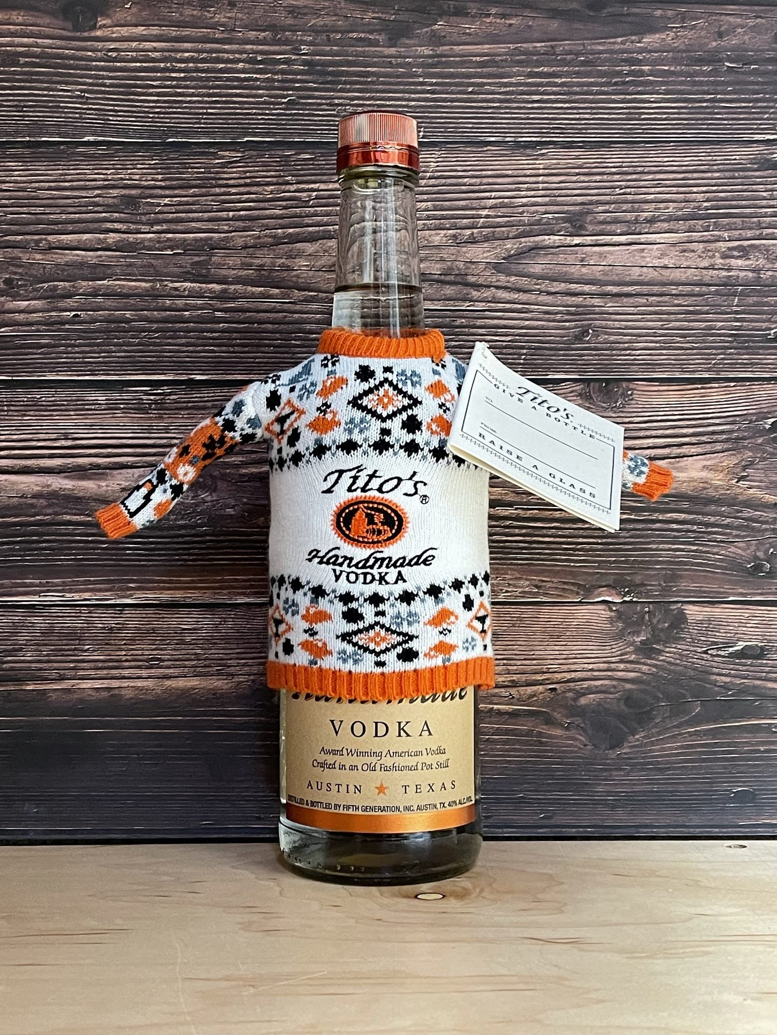 White Vodka Bottle Sweater 