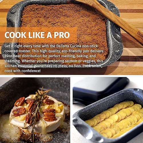 Miniatura 3 de DaTerra Cucina - Juego de sartenes para asar dobles con revestimiento de cerámica antiadherente de 13 x 8 x 4.25 - 2 sartenes idénticas, aptas para