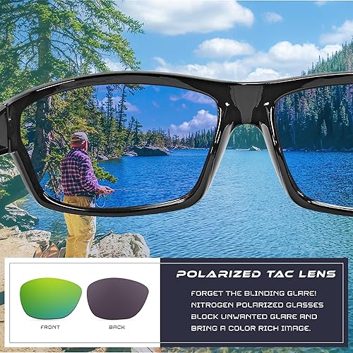 Miniatura 107 de Nitrogen - Gafas de sol deportivas polarizadas envolventes para hombre y mujer, UV400, para conducir, pescar, correr, andar en bicicleta, gafas