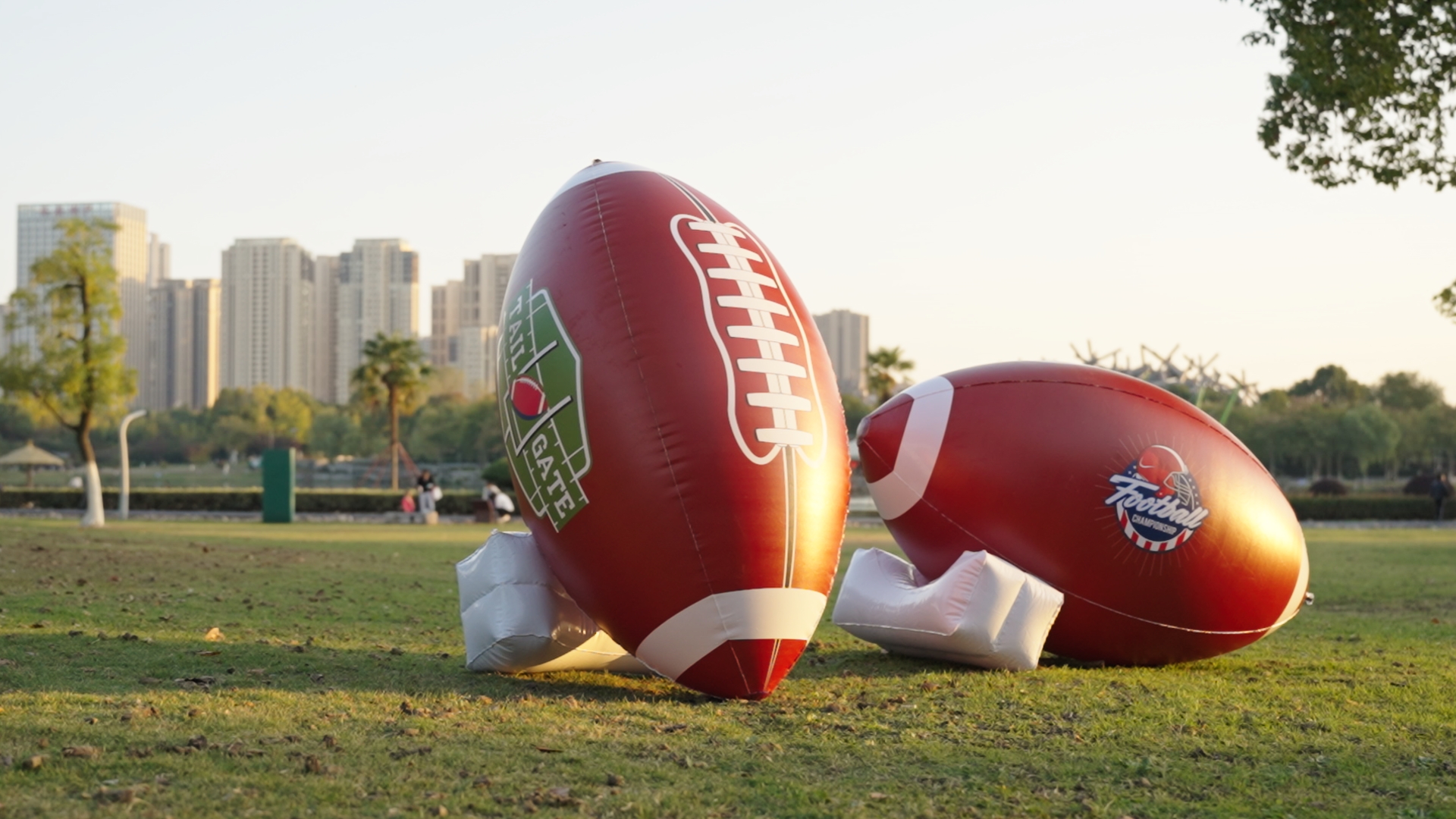 Fun Express 45 Inch Inflatable Football And Tee Set, Inflate For Game Day Party Decorations, Sports Theme Photo Props - VBS Vacation Bible School Supplies/Decor