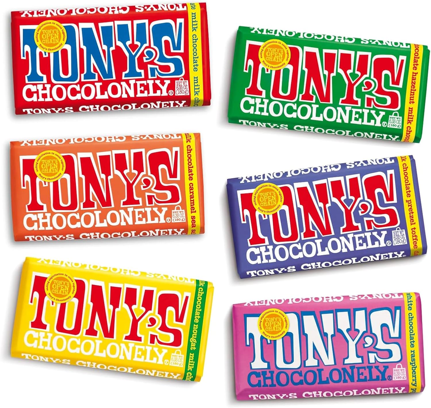 Tony’s Chocolonely Super Duper Milk Chocolate Candy Bar Bundle, Milk &