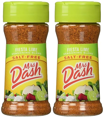 Mrs. Dash Fiesta Lime - Mezcla de condimentos totalmente natural, 2.4 onzas (paquete de 2)