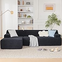 Vista 29 de Sofá modular de 108 pulgadas, sofá modular de nube con asiento profundo, moderno sofá modular en forma de L con diván, sofás tapizados sin hueso
