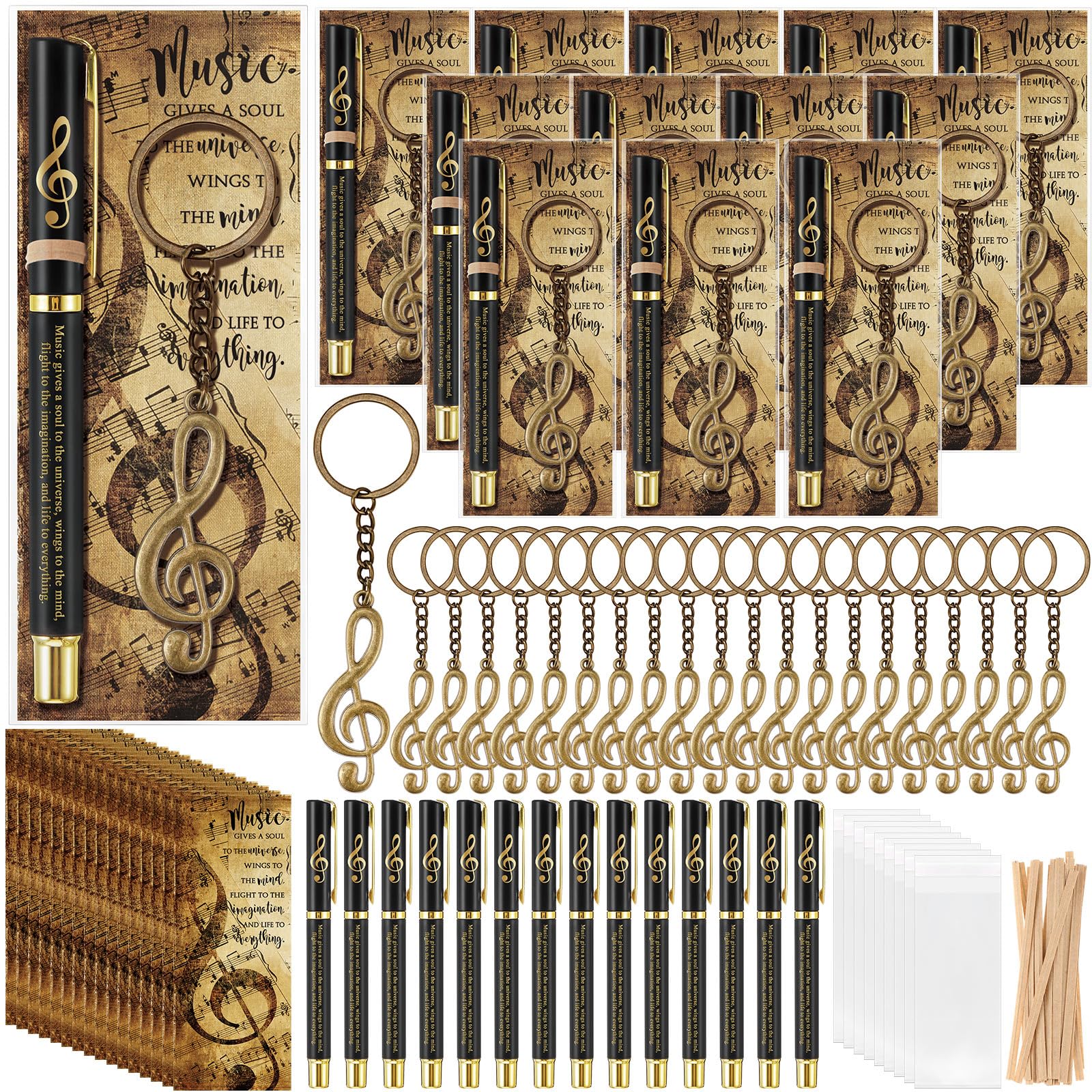 Sayglossy 30 Sets Chor-Geschenke für Lehrer, inspirierende Musikstifte, Schlüsselanhänger, Musik-Party, Gastgeschenk, motivierender Chor, Wertschätzung, Geschenke für Kollegen, Mitarbeiter, Männer und