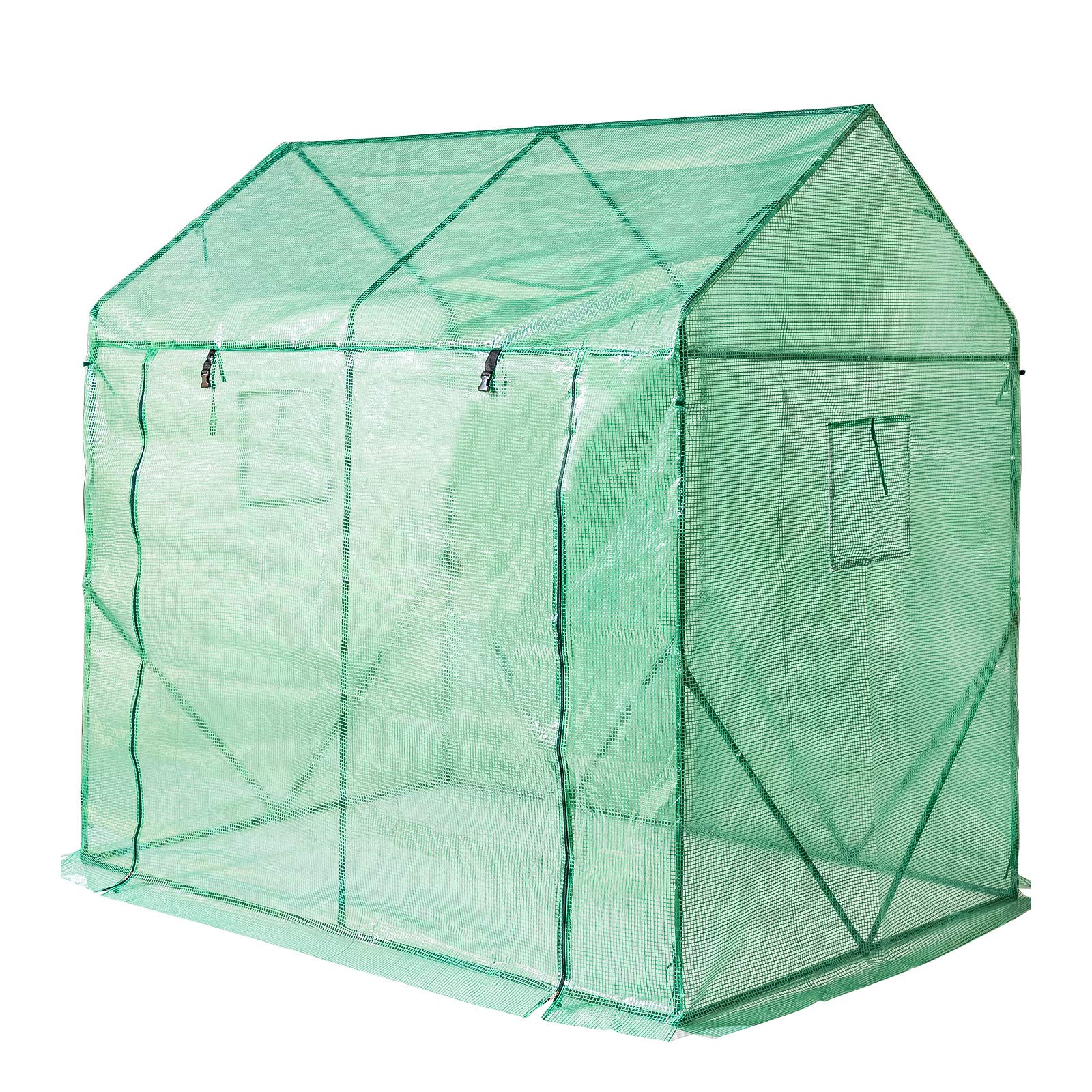 Yorbay Foliengewächshaus 200x140x200 cm mit Belüftungsfenster – Robustes Gewächshaus mit Frostschutz, wasserdicht & uv-beständig – Ganzjähriger Tomaten- & Pflanzenschutz für Garten und Terrasse