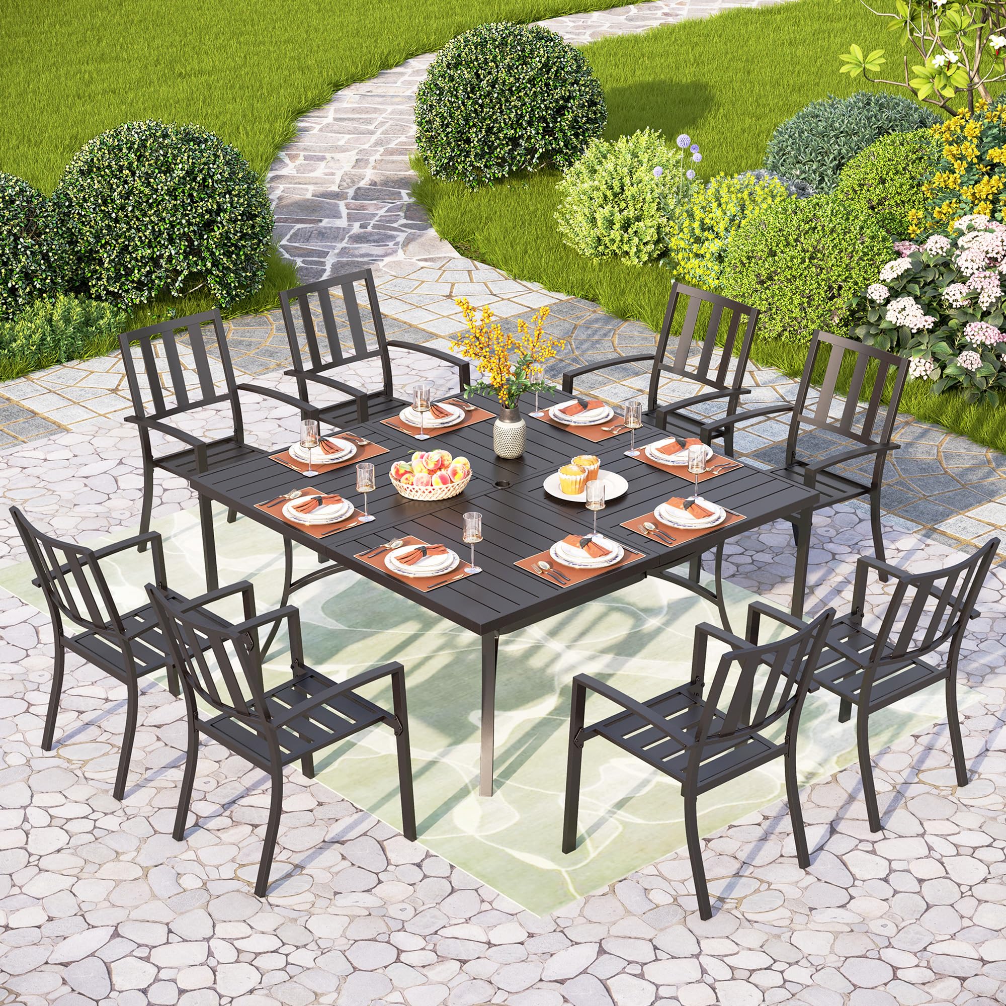 Outdoor Tv PHI VILLA Pieces Outdoor Dining Table Set