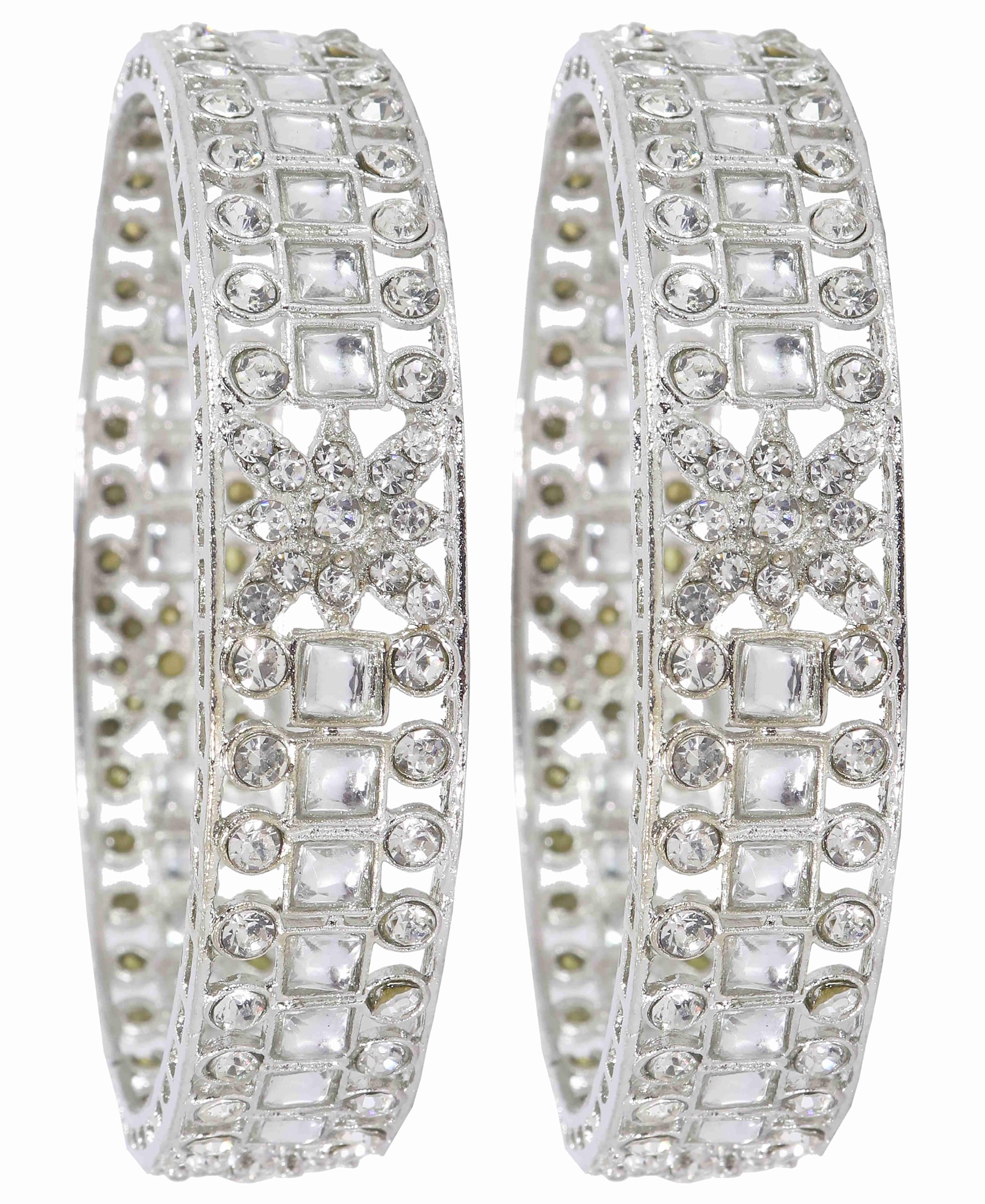 See full amazon price history chart for ZULKA Silver Plated Metal Bangles Set For Women & Girls with American Diamond Stone | Stone Work Stylish Bangles | Traditional Bangles For Wedding, Party, Fashion Jewellery-(ZU_MAH73-Silver-(2)-2.4) ZULKA Silver Plated Metal Bangles Set For Women & Girls with American Diamond Stone | Stone Work Stylish Bangles | Traditional Bangles For Wedding, Party, Fashion Jewellery-(ZU_MAH73-Silver-(2)-2.4) (B0D6L3L7PB) Amazon Price History, Amazon Price Tracker