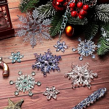 クリスマスツリーオーナメント 雪の結晶模様 ガラスオーナメント 18個セット 7134Vep79JL._UF894,1000_QL80_.jpg