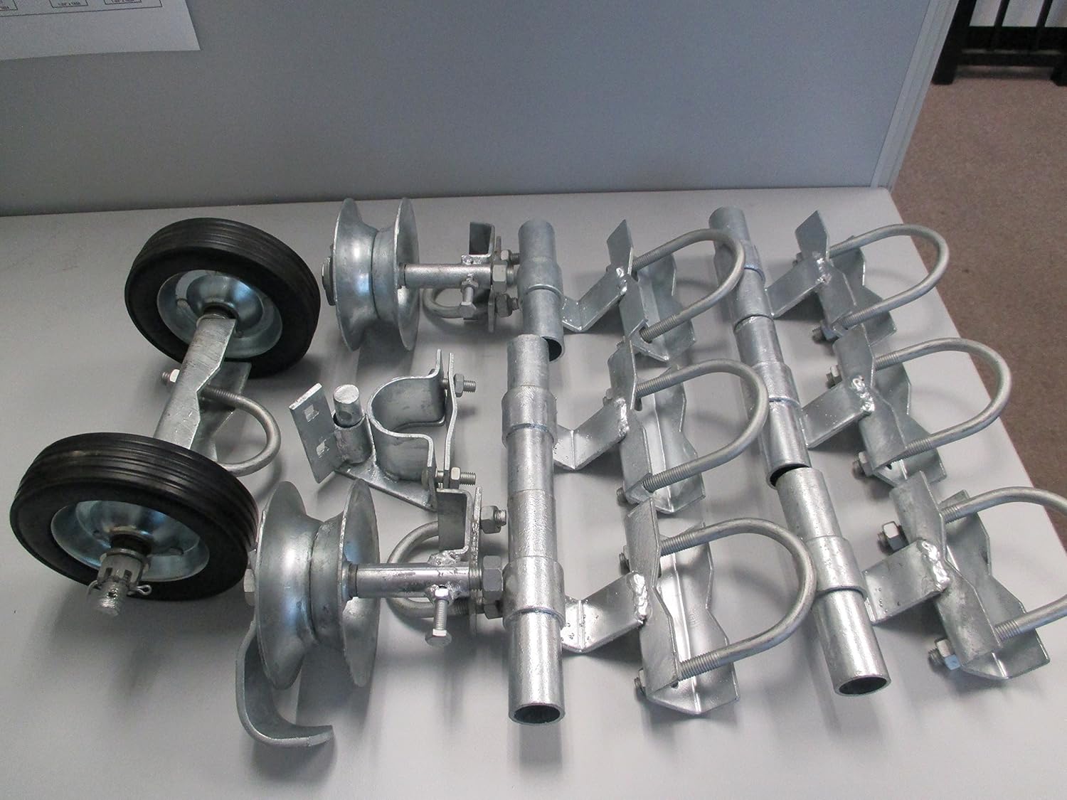 Chain Link Rolling Gate Hardware Kit (2" Universal Track Bracket)