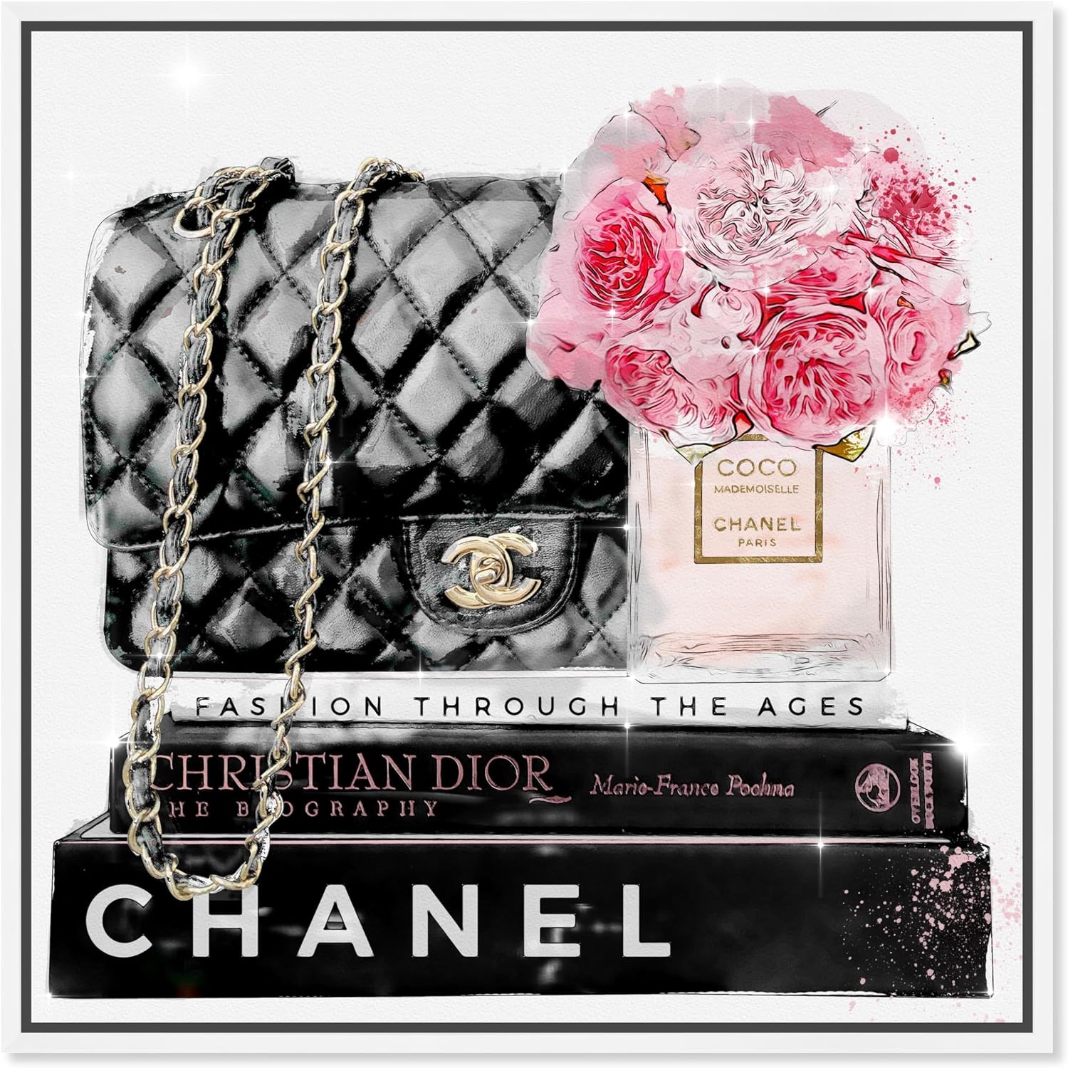 The Oliver Gal Artist Co. Fashion and Glam Framed Wall Art Canvas Prints 'Elegant Essentials Paris' Handbags