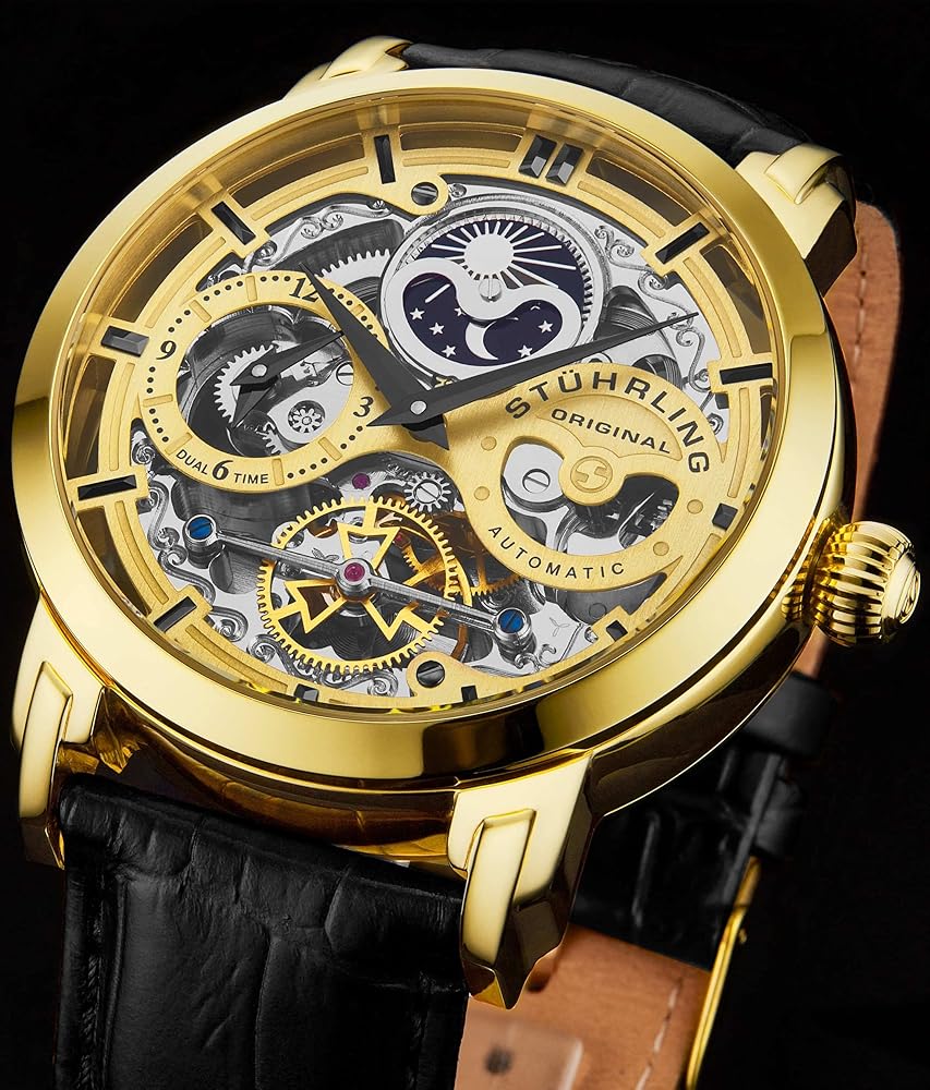 STUHRLING ORIGINAL フルスケルトン 自動巻腕時計 美品 Amazon.com: Stuhrling Original Men's Automatic Skeleton