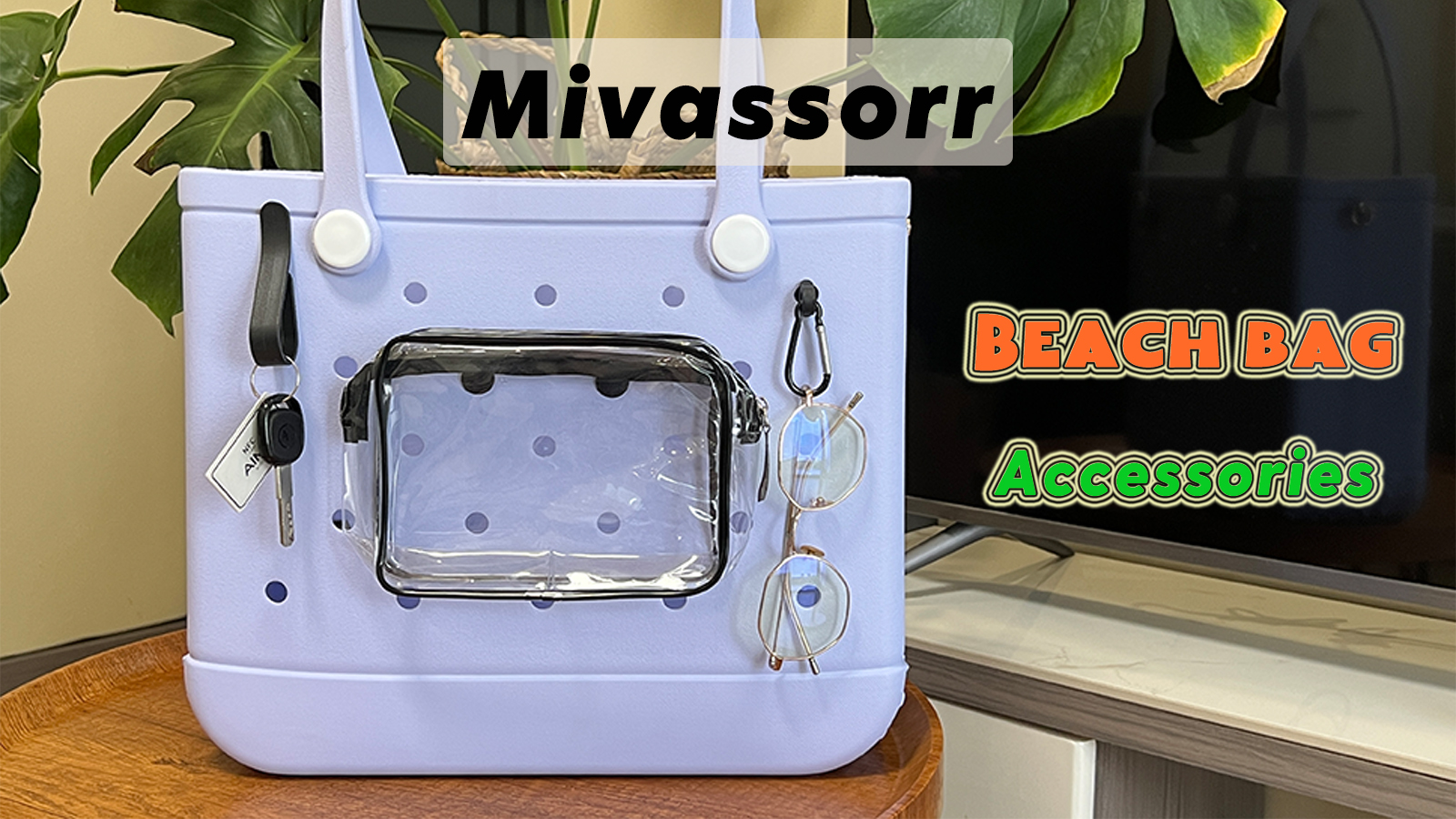 Strandtaschen-Zubehör-Set Für Bogg Bag – Transparente Taschen & 6 Haken Zum Organisieren