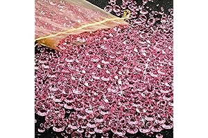 Hicarer Pink Acrylic Diamonds: 7000 Pieces of Sparkling Vase Decoration