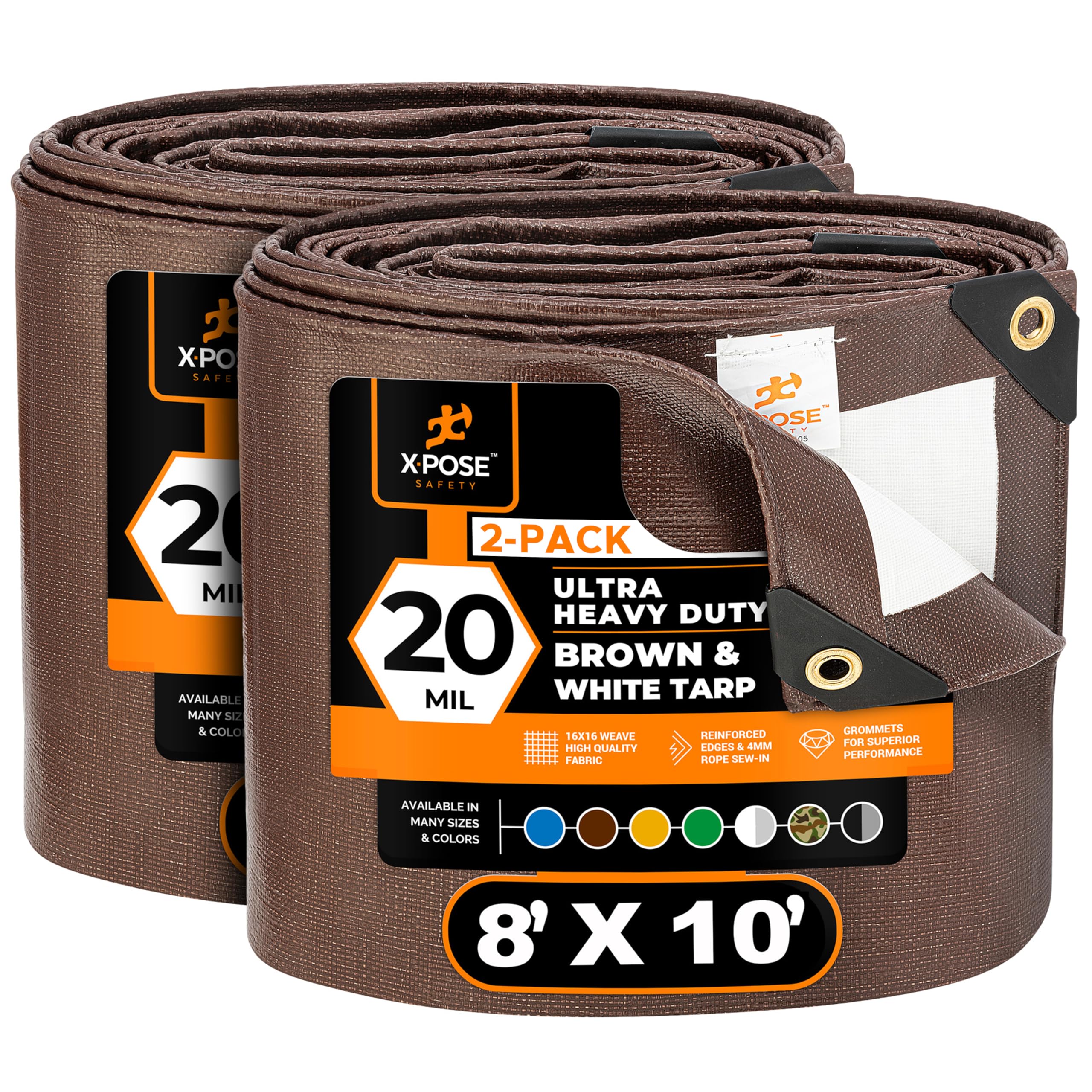 【2枚セット】HEAT_RESISTANT_MAT / TARPtoTARP Xpose Safety 8' x 10' Ultra Heavy Duty Tarp (2-Pack) - 20 Mil