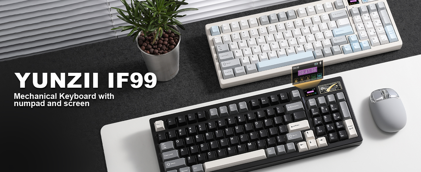 Amazon.com: YUNZII IF99 Wireless Mechanical Gaming Keyboard with