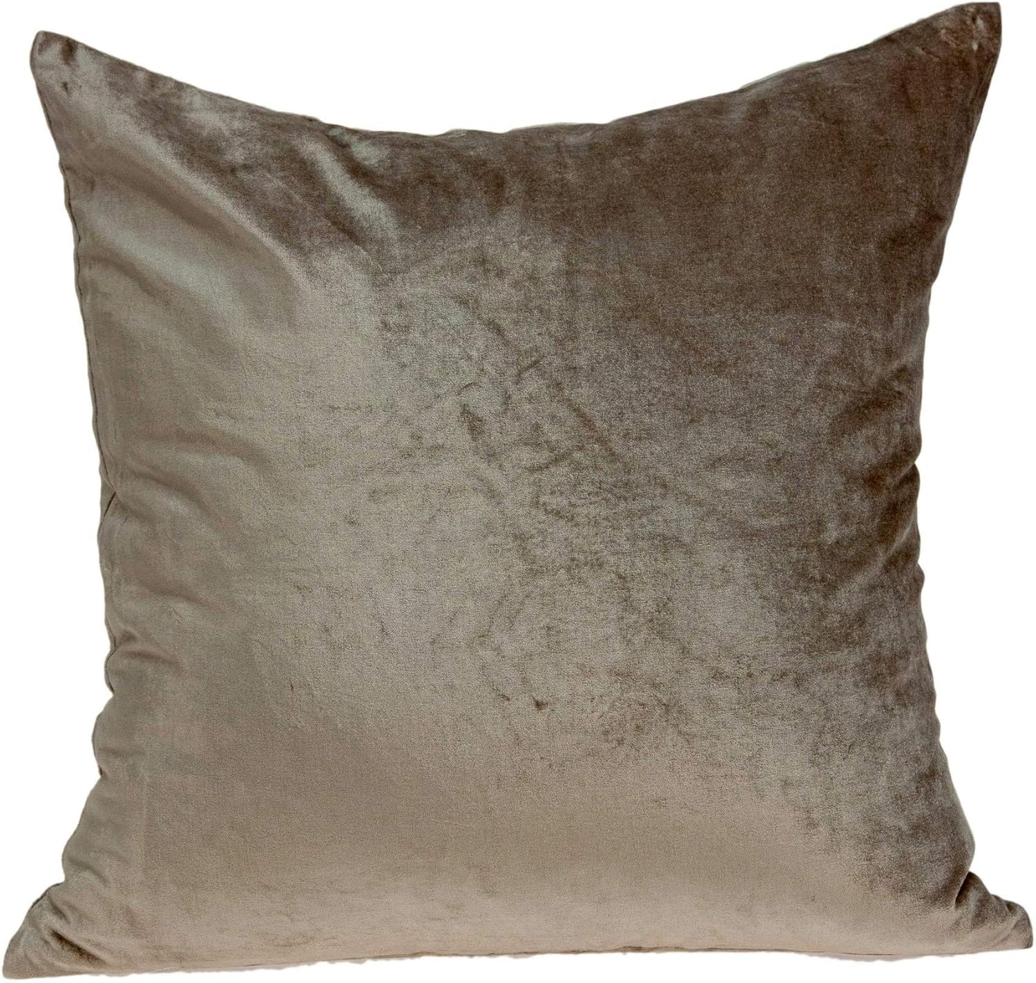 HomeRoots 334013 20 x 7 x 20 in. Transitional Taupe Solid Pillow Cover with Poly Insert