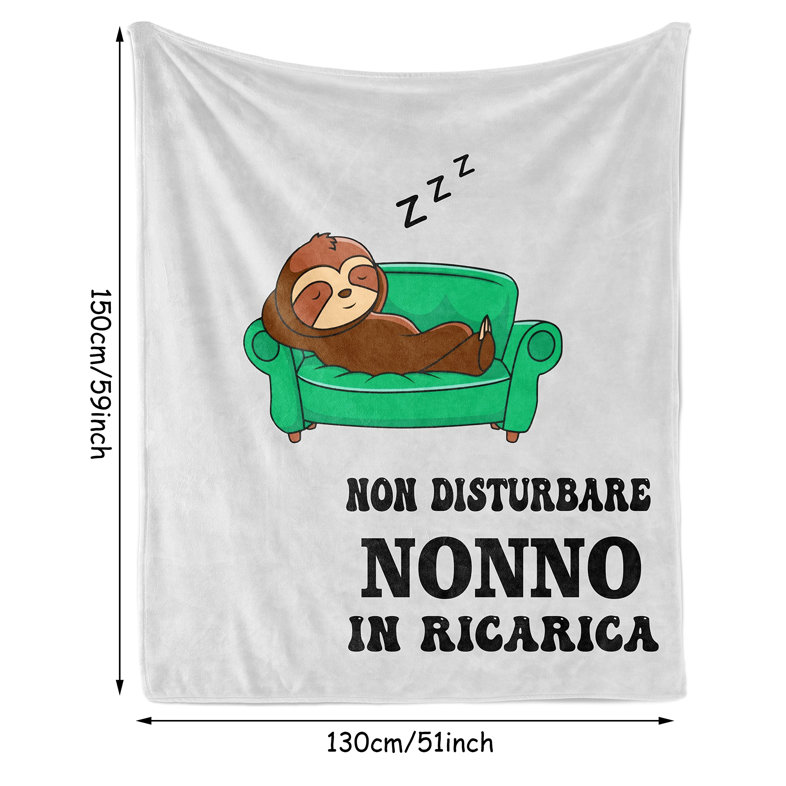 Shoppawhile Nonno Coperta Flanella 130 x 150cm Regalo per Nonno Compleanno Natale Festa del Papà Idee Regali per Nonno Festa dei Nonni