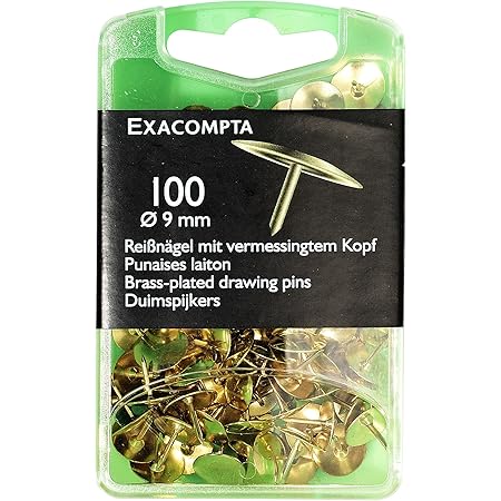 Exacompta Spilli Da Ufficio - Confezione Da 200 Pezzi, Diametro 10mm, Multicolore - Foto 3