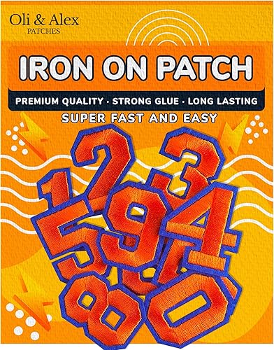 Miniatura 1 de Oli and Alex Parches termoadhesivos de 2.1 pulgadas  10 piezas de parches de números para ropa  Super pegamento  no necesita coser  Parche bordado