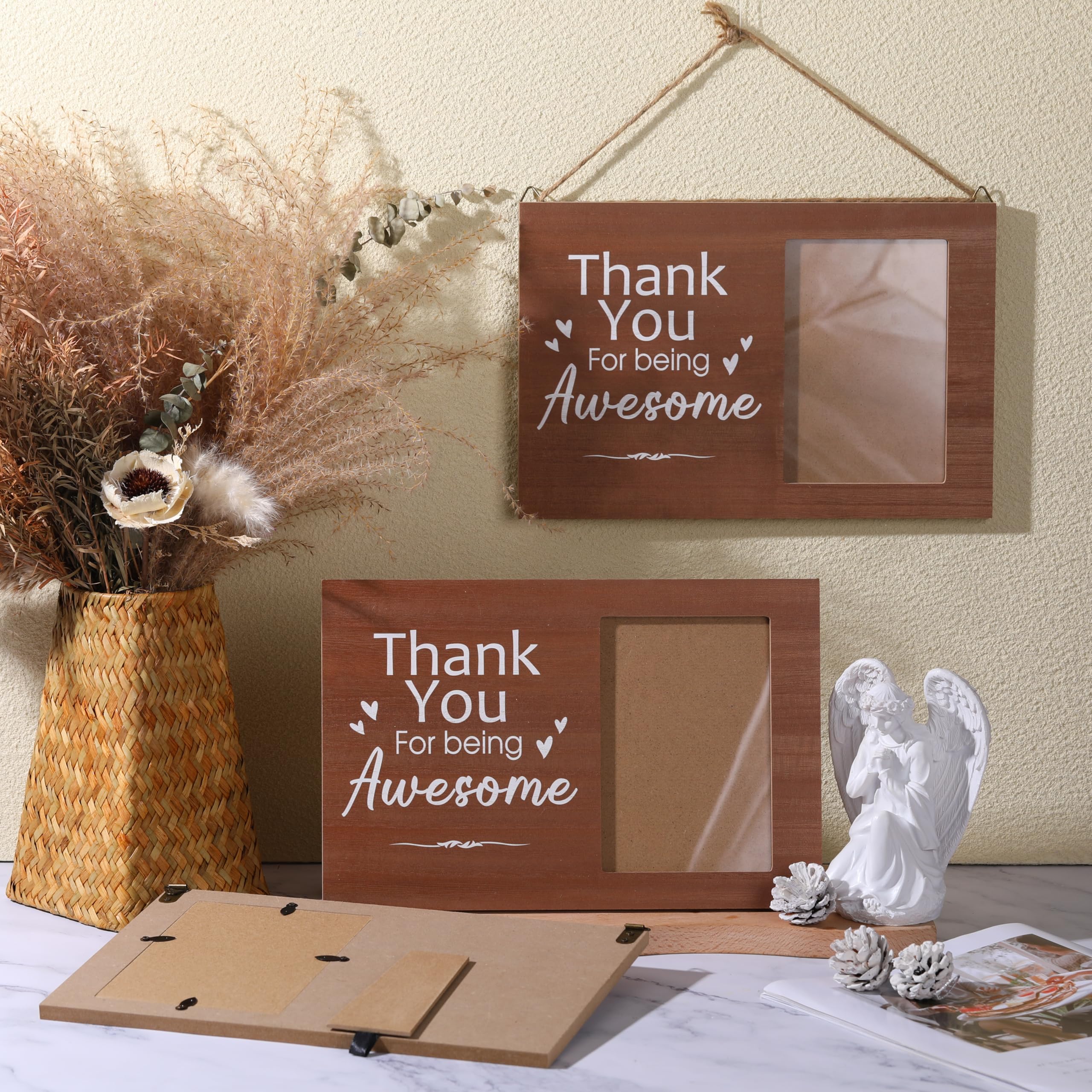 Thank You Wood Frame Reason To Smile Personalized Wooden Photo Frame: