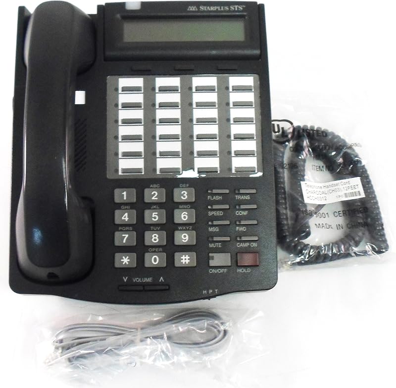 Vodavi 3515-71 Starplus STS 24 Button 3-Line LCD Display Telephone- Black (Renewed)