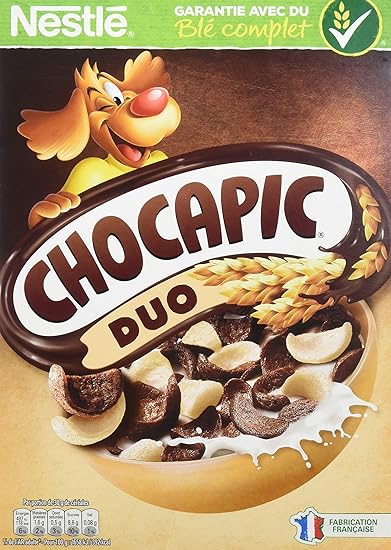 Nestle Chocapic Duo Cereales Du Petit Dejeuner Paquet De 400 G Amazon Fr Epicerie