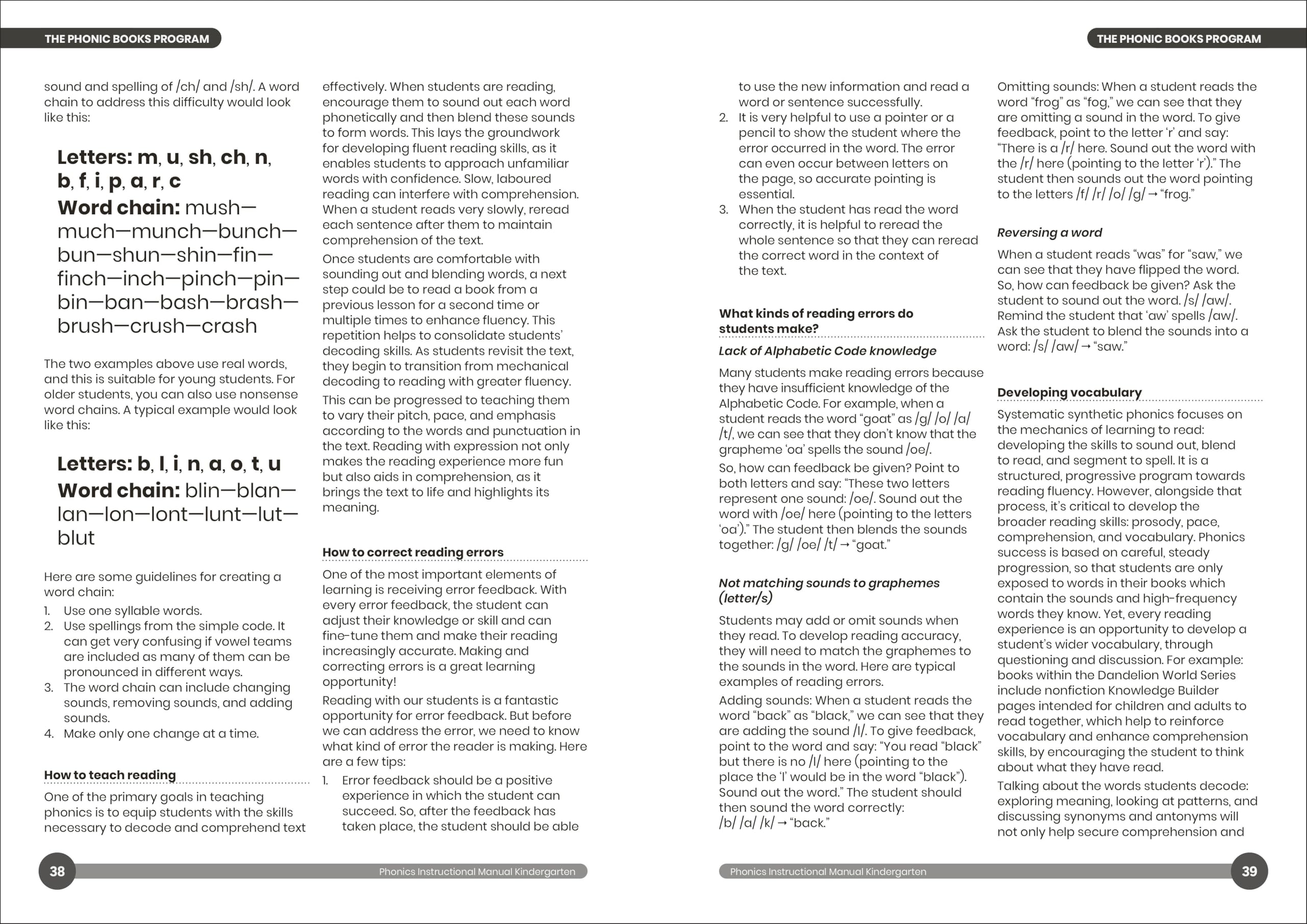 Phonic Books Dandelion Instructional Manual Kindergarten: The foundations of phonics, engaging activity ideas, lesson plans, progress tracking and assessment (Phonic Books Beginner Decodable) - Image 4