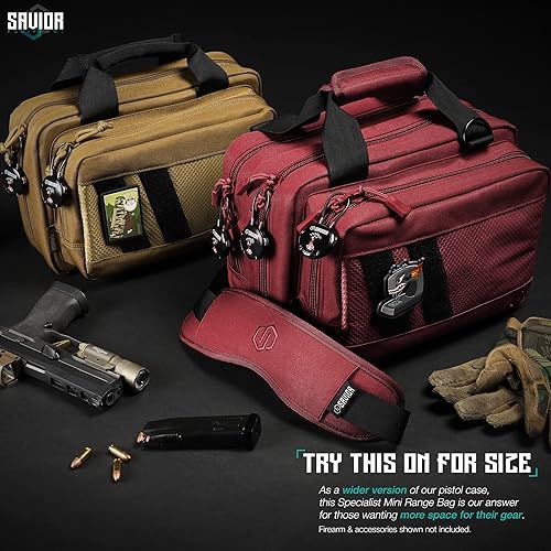 Miniatura 6 de Savior Equipment Specialist Series - Mini bolsa táctica de doble pistola bolsa de transporte para pistola compartimento extra grande con cremalleras