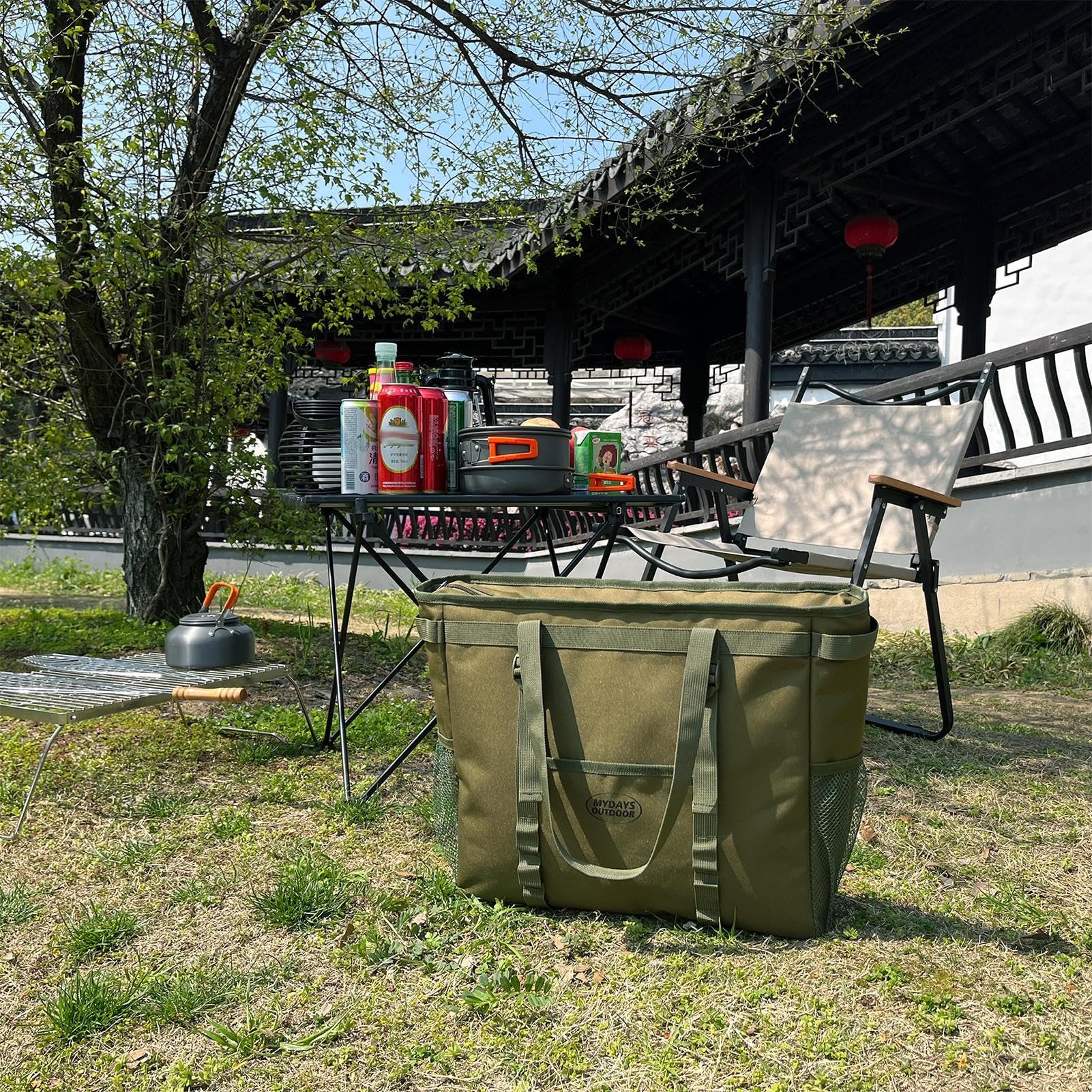 Bolsa enfriadora de hielo, bolsa térmica plegable, bolsa térmica suave | Bolsa de picnic para llevar alimentos fríos o calientes para almuerzo, playa, bebida, viajes, camping, picnic, coche