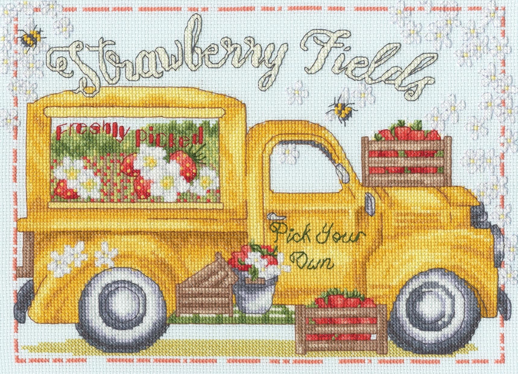 Bothy Threads Counted Cross Stitch Kit - Strawberry Fields