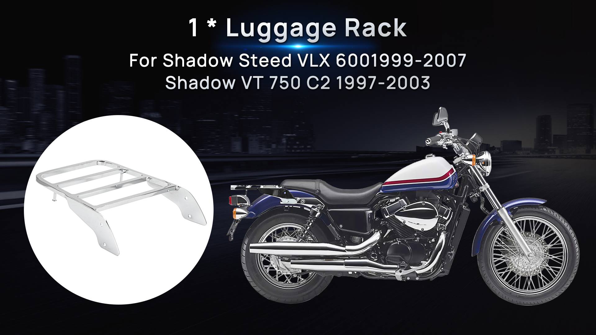 Amazon.com: Rear Luggage Rack Solo Seat Sissy Bar Carrier Cargo