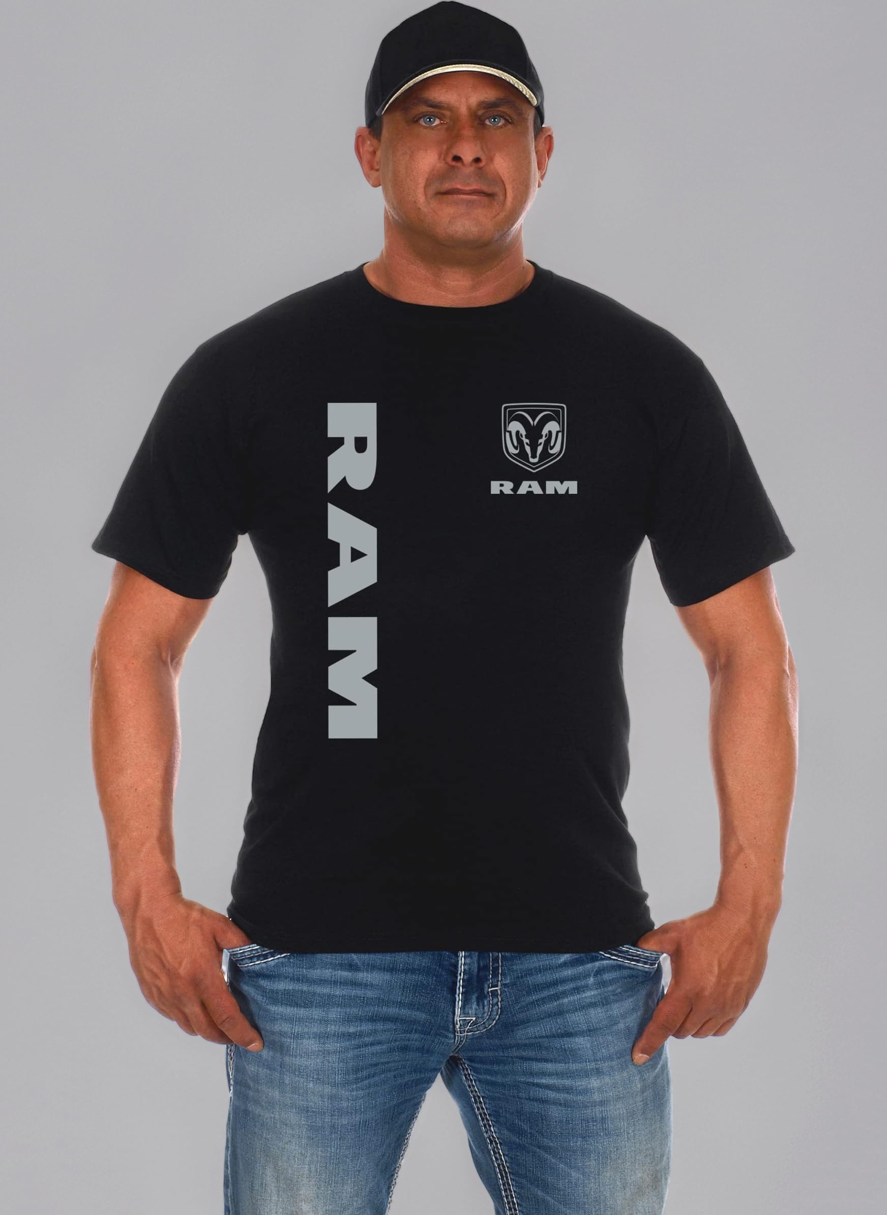 JH DESIGN GROUP Men's Jh Design Dodge Ram Classic T Short Sleeve Crew Neck Shirt