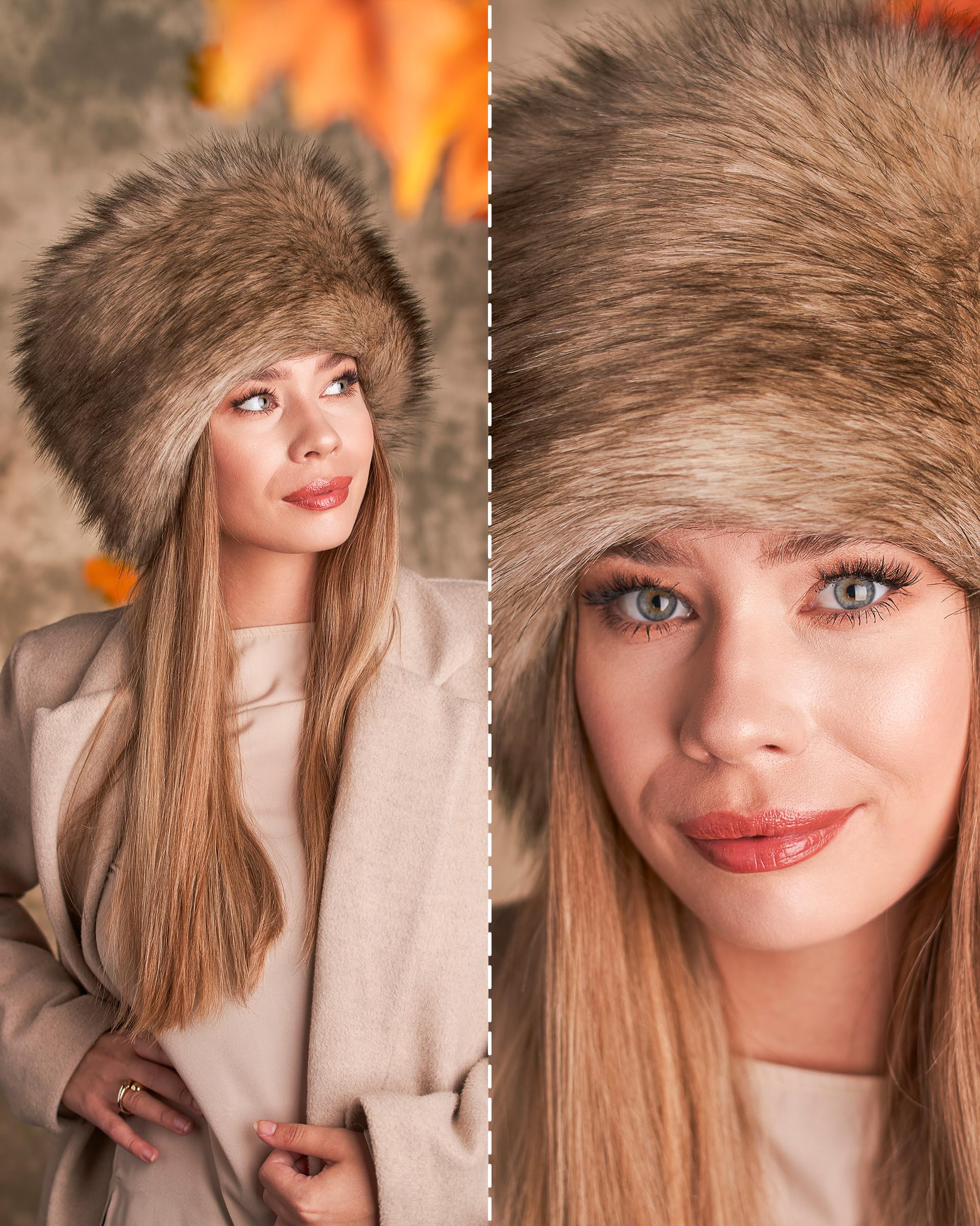 Futrzane Classic Kosakenmütze - Fellmütze Damen Winter - Pelz Russische Mütze