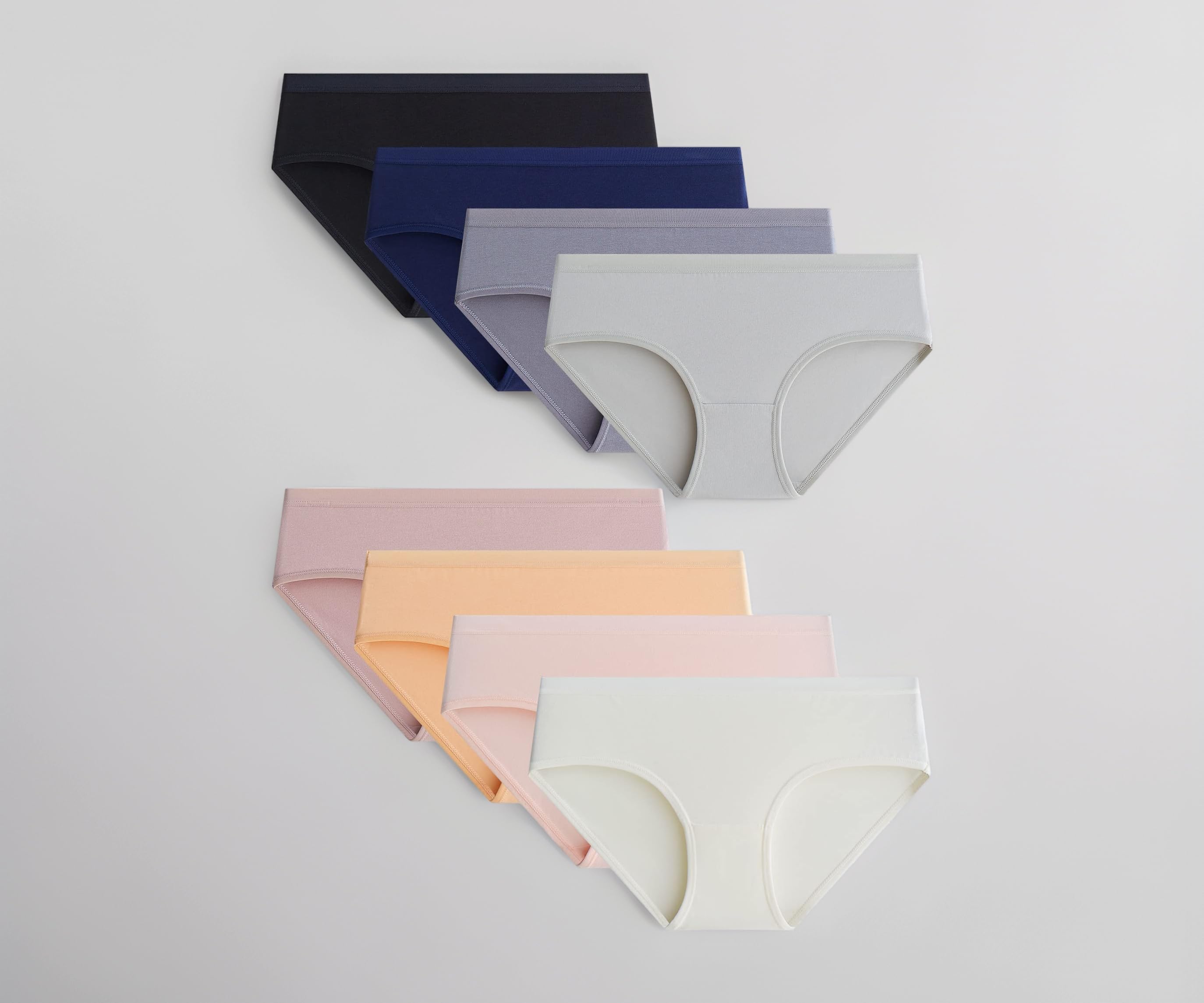 Adorel Teen Girls Knickers Solid Colour Underpants Pack of 8 Briefs
