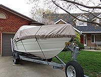 Vista 7 de GEARFLAG Funda para Barco Remolcable 600D Resistente de Grado Marino Resistente a UV se Adapta a Cascos en V Cascos Triple Runabouts Barcos de Pesca