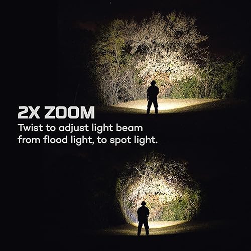 Miniatura 6 de NEBO Linterna recargable de 12000 con zoom 2x, 5 modos de luz, impermeable (IP67) y banco de energía, linterna brillante para llevar todos los días,
