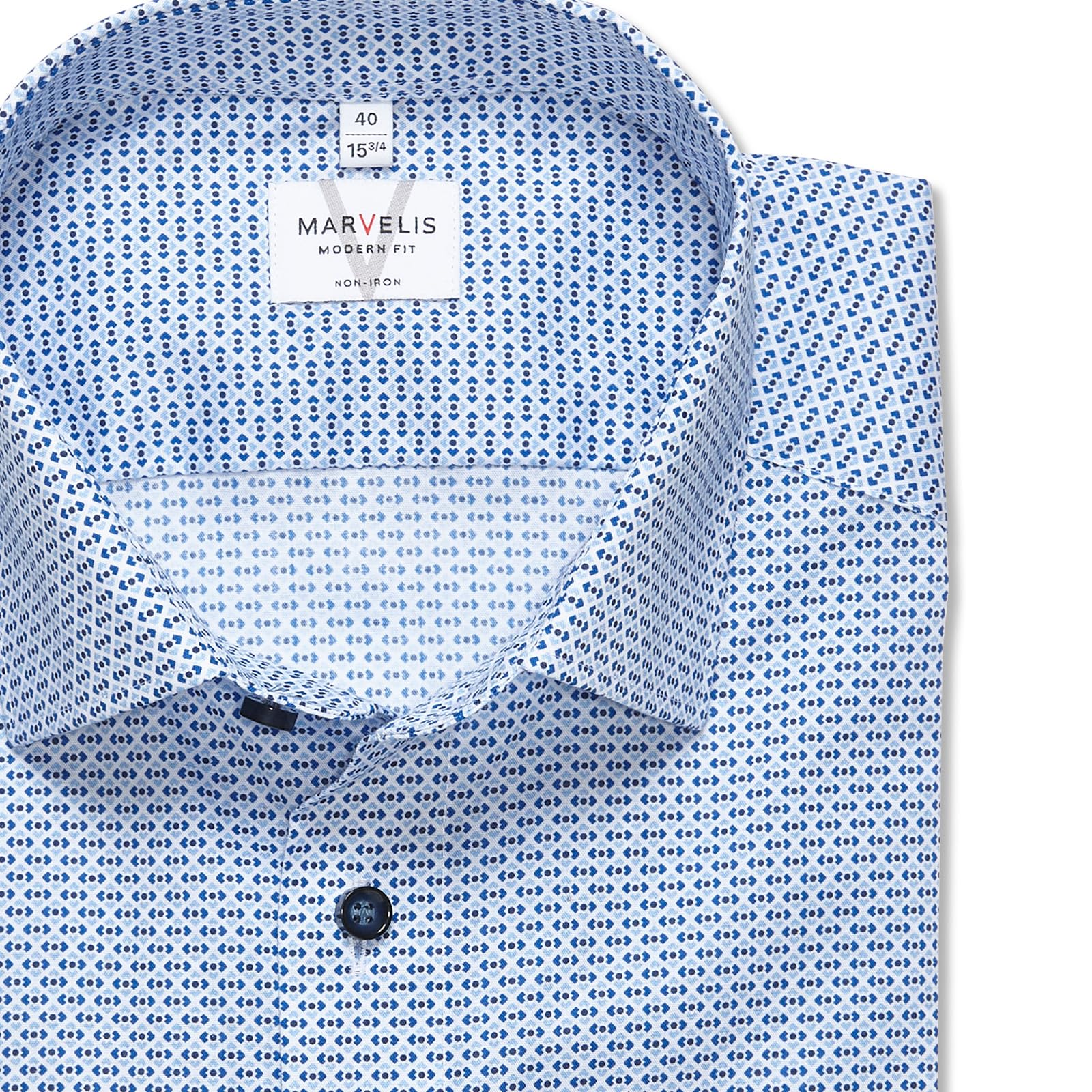 Marvelis Herren Businesshemd Langarm 723014,Rotationsdruck,Modern Fit,New Kent