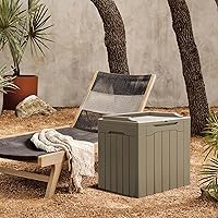 Vista 20 de Greesum Caja de 31 galones para exteriores, cajas de almacenamiento para exteriores para todo tipo de clima, para muebles de patio, caja de entrega