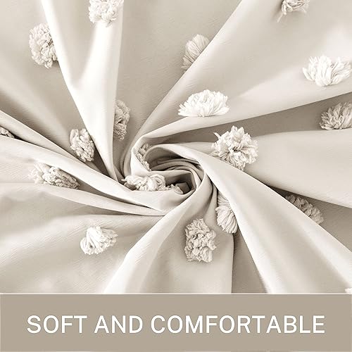 Miniatura 2 de Cortina de ducha bohemia verde de tela tejida, bonita cortina de ducha, 60 x 72 pulgadas, plisada, floral, texturizada, moderna, estilo casa de