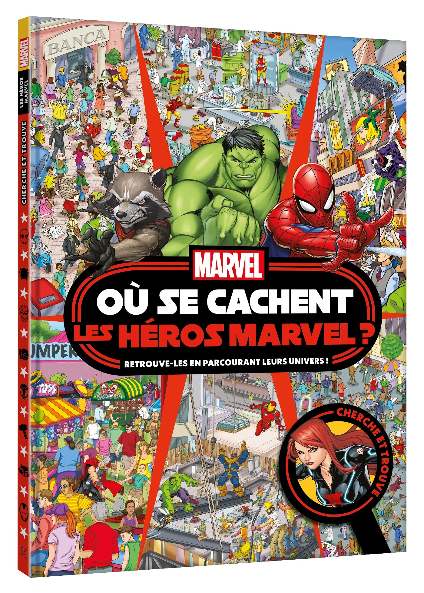 MARVEL - Où se cachent les héros Marvel ? - Cherche et trouve: Retrouve-les en parcourant leurs univers !