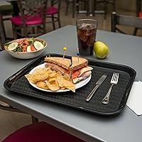 Vista 7 de Carlisle FoodService Products Bandeja de plástico para comida rápida, 14 x 18 pulgadas, color negro (paquete de 2)