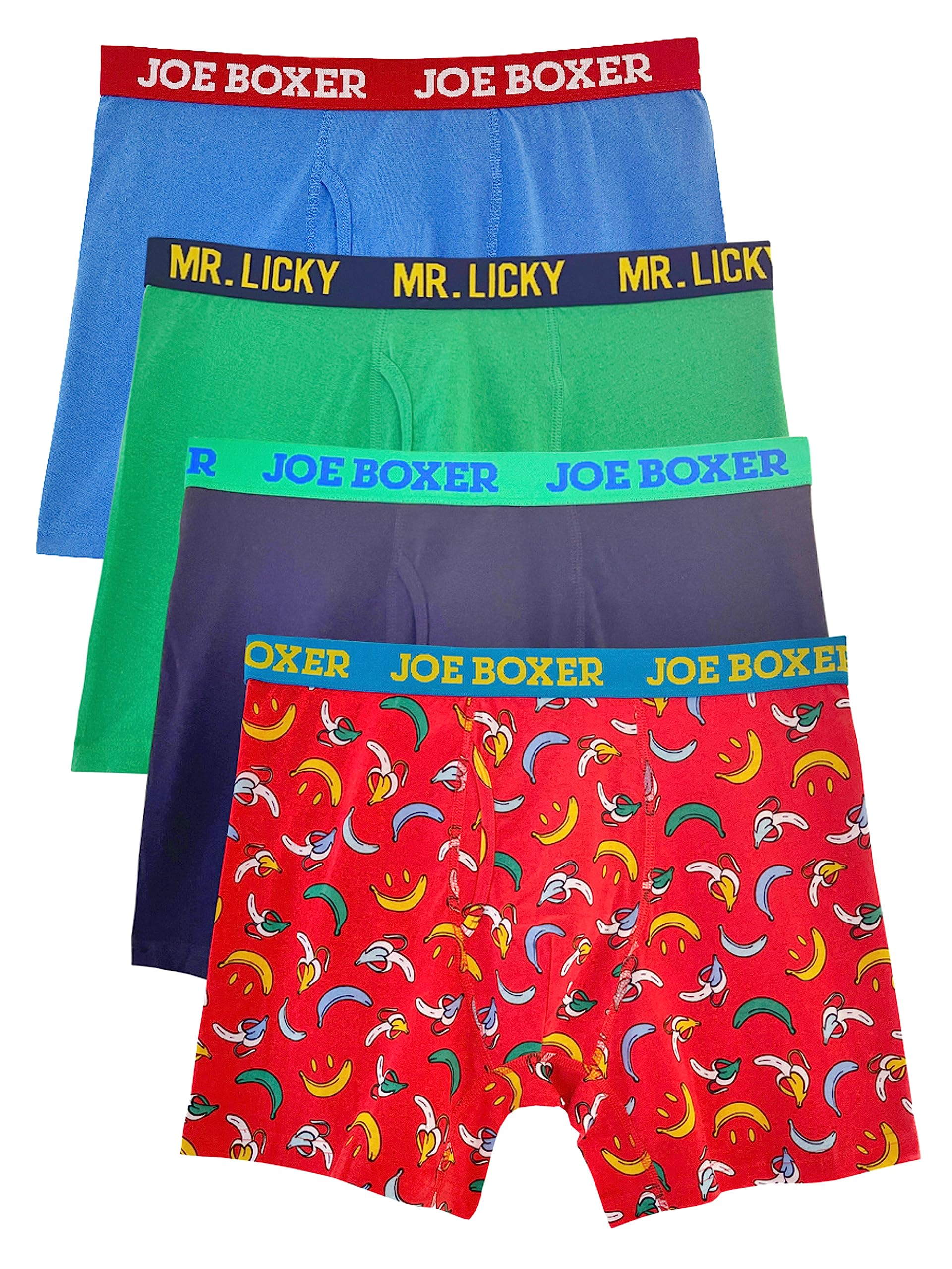 JOE BOXERMens Boxer Briefs 4-Pack – Breathable Cotton Stretch Boxer Briefs for Men Pack of 4 - Mens Underwear