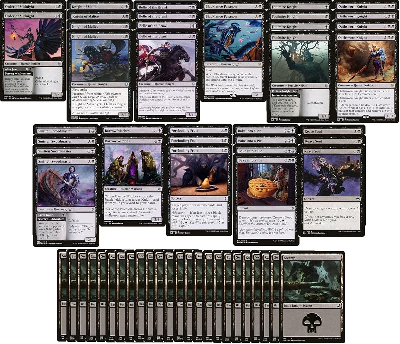 Black Creature Deck - Knight - Powerful - Modern Legal - Custom Built - Magic The Gathering - MTG - 60 Card!