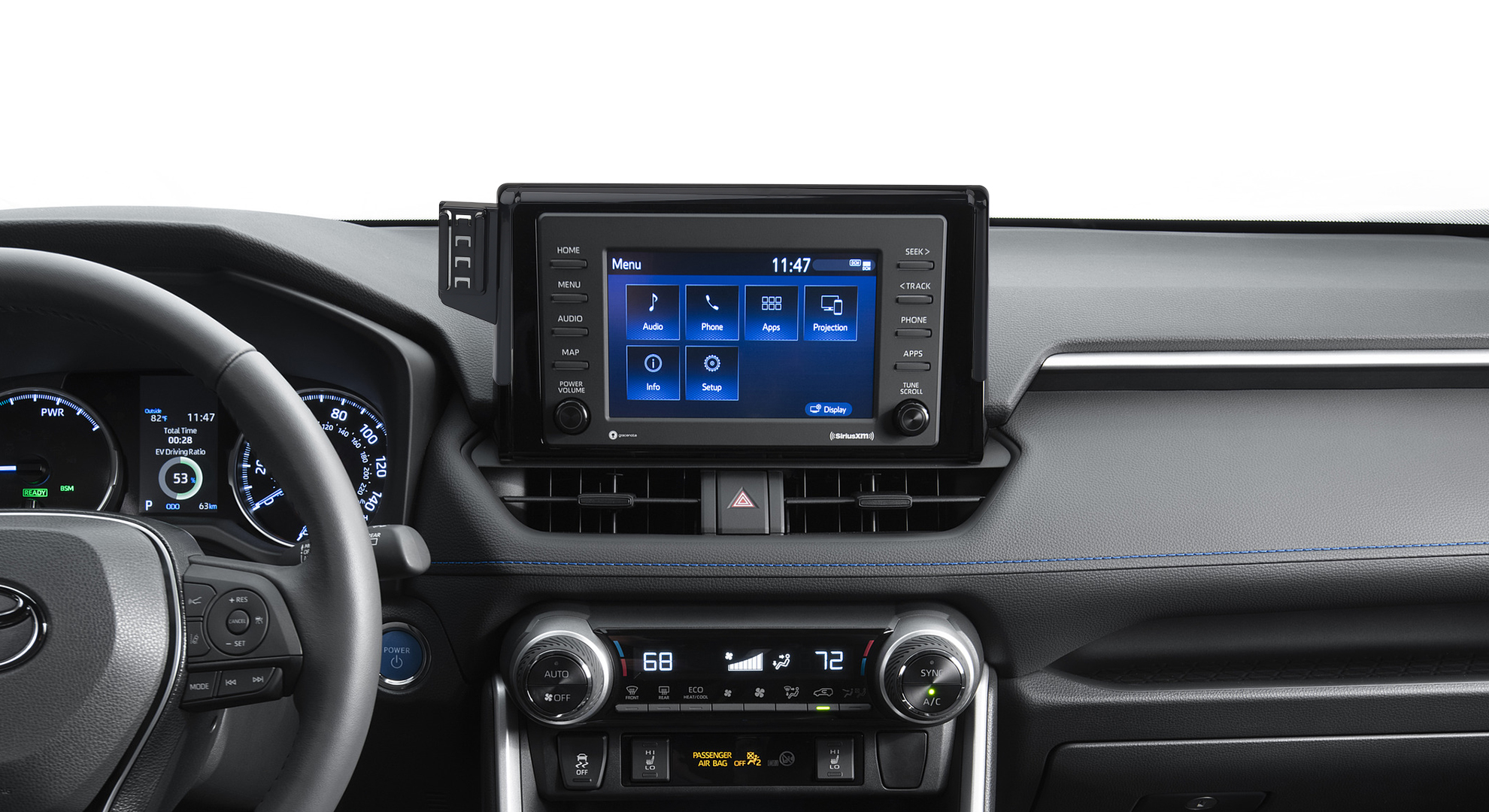 LUNQIN Car Phone Holder Mount ForToyota RAV4 2019-2025,Hybrid XSE