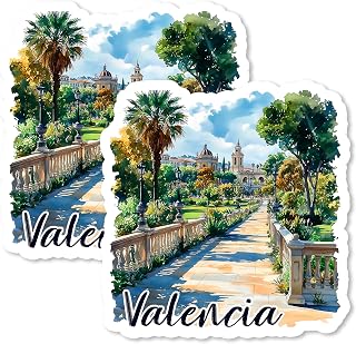 Valencia Spain Magnet 4 Inch 2-Pack City Europe – Strong Vinyl Decorative Travel Magnets for Fridge Locker Kitchen Office – Cute Fun Aesthetic Cool Durable & Long-Lasting Souvenir ID44999
