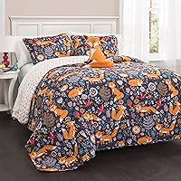 Vista 1 de Lush Decor 16T000548 Pixie Fox - Juego de cama (3 piezas), color azul marino, cama individual